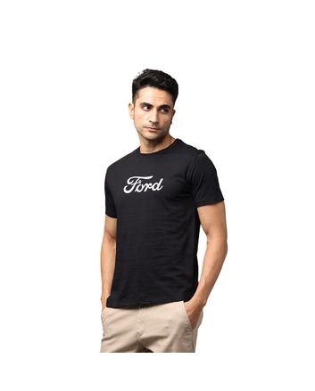 Ford Pima Men's Round Neck T-shirt - Black